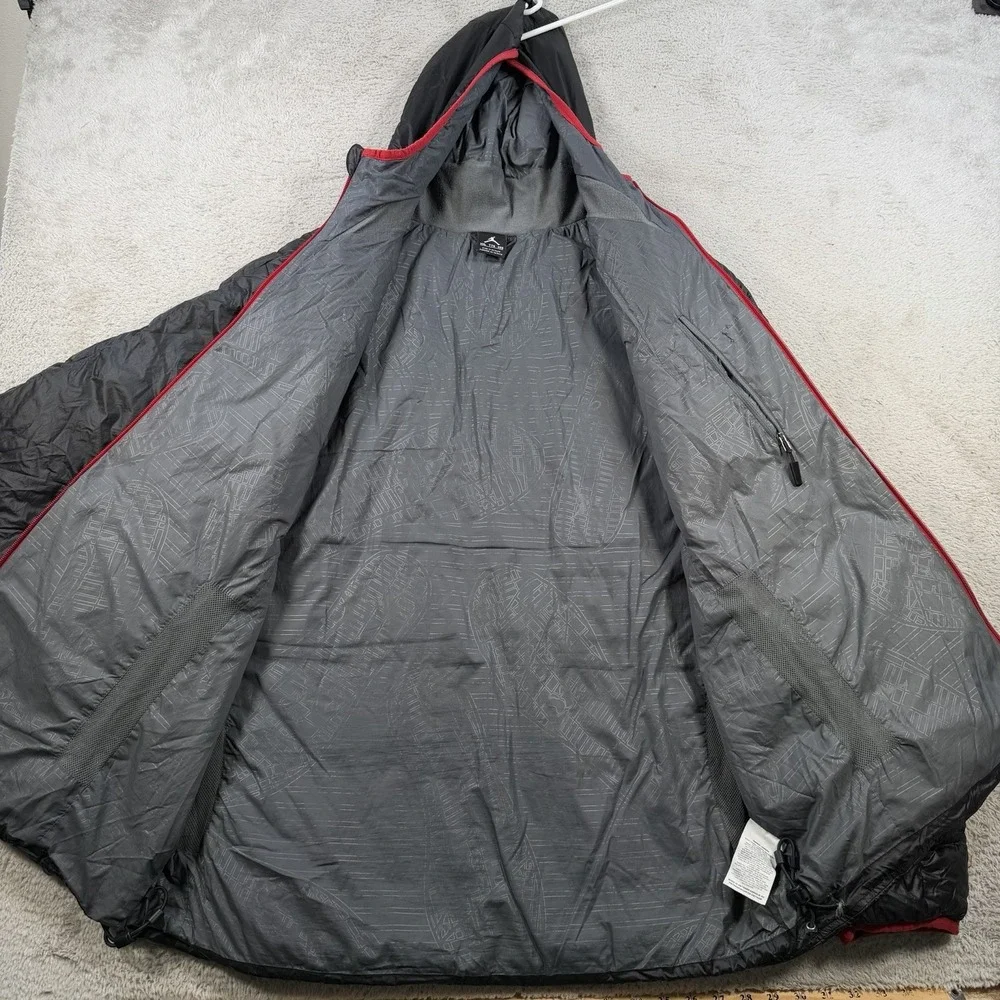 Nike Air Jordan Jacket Men 2XL Black Down Puffer Insulated Hooded Full Zip Nylon
